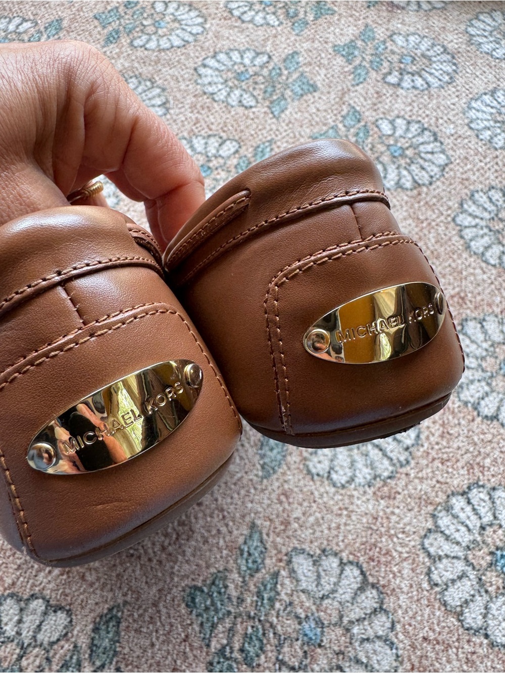 Michael Michael Kors Brown Leather Driving loafers Moccasins size 7 - Picture 4 of 9